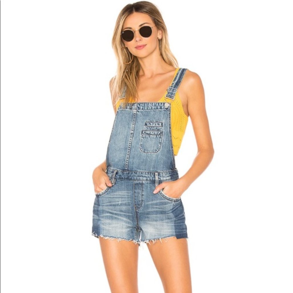 Blank NYC Denim Shortfall Kingpin Overalls size 27